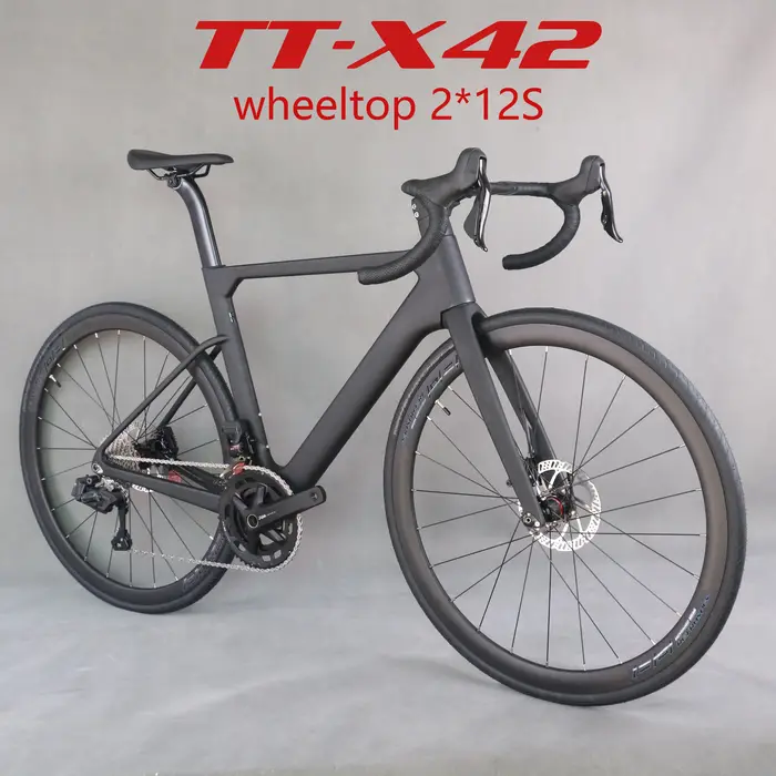 NOUVEAU vélo de route entièrement en carbone léger avec groupe électronique sans fil WheelTop et rou