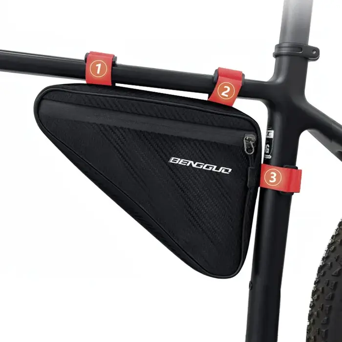 Sac triangulaire pour vélo, sac pour VTT, sac pour tube supérieur de vélo de route, sac de cyclisme, équipement de cyclisme