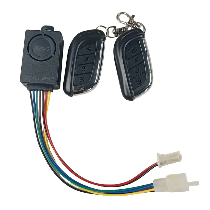 Système d'alarme de vélo électrique 48V 60V 72V avec deux interrupteurs