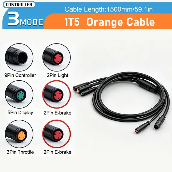 Contrôleur de moteur sans balais à onde sinusoïdale pour vélo électrique 24/36/48V 250W-1000W 17A 26