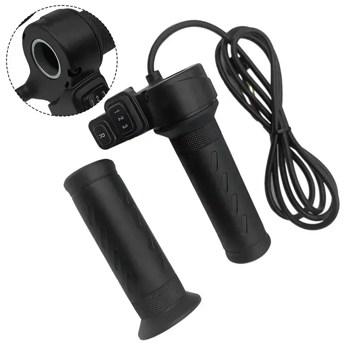 Accélérateur à 3 vitesses pour vélo électrique, 1 paire, 24V 36V 48V 72V