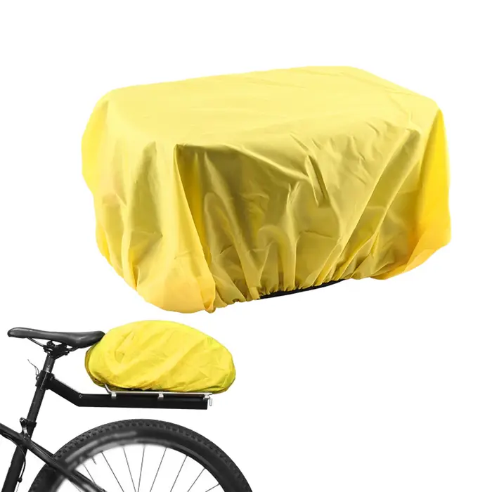 Housse de protection en caoutchouc orange pour porte-bagages arrière de vélo de route et VTT imperméable anti-poussière légère et pliable pour équipement de cyclisme