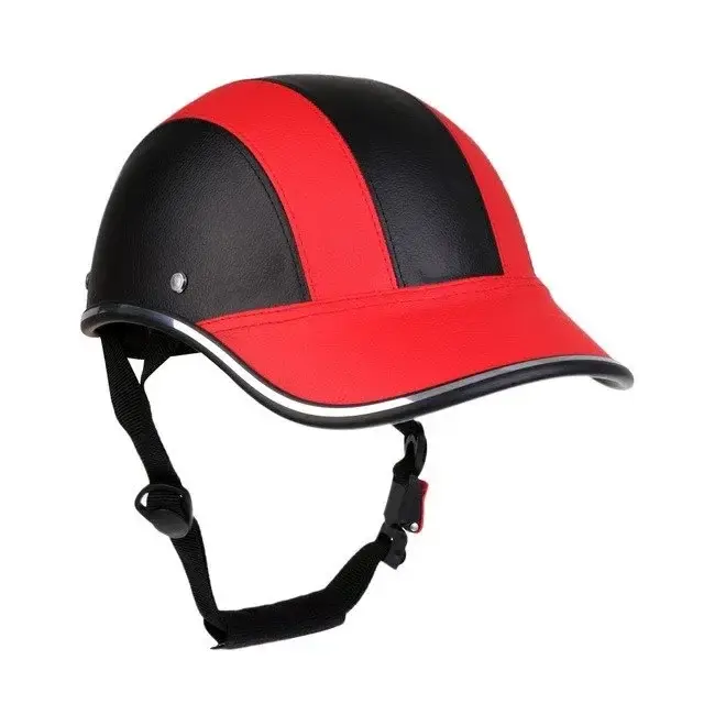 Casque de vélo en cuir ABS avec sangle réglable
