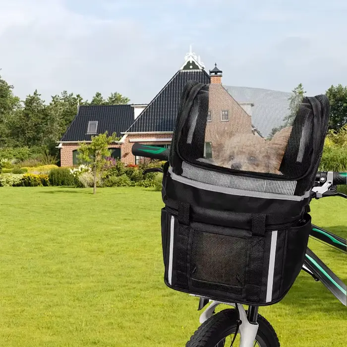 Panier de vélo pour chiot, chat ou petit chien, porte-animaux pour guidon avec fenêtre, idéal pour les trajets quotidiens en ville et les activités de plein air
