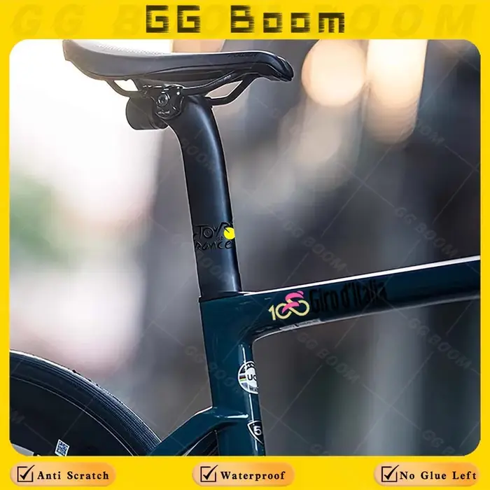 Autocollants UV pour vélo, autocollants de championnat de cyclisme, Giro & Tour de France, décor de cadre de carrosserie, bande de Tube supérieur, autocollant de voiture de vélo de route