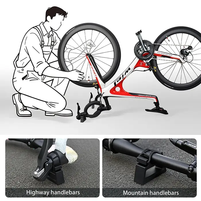 1 paire de supports de stationnement pour guidon de vélo