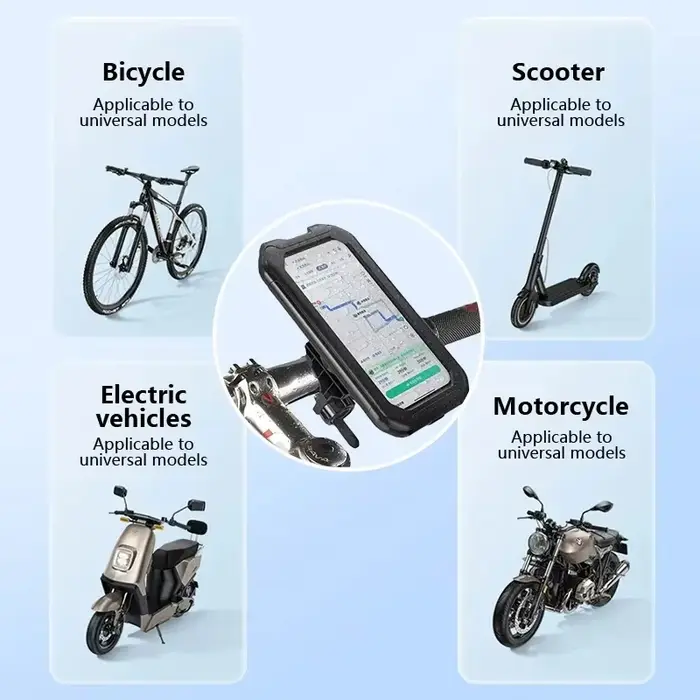 Support de téléphone antivol étanche pour moto