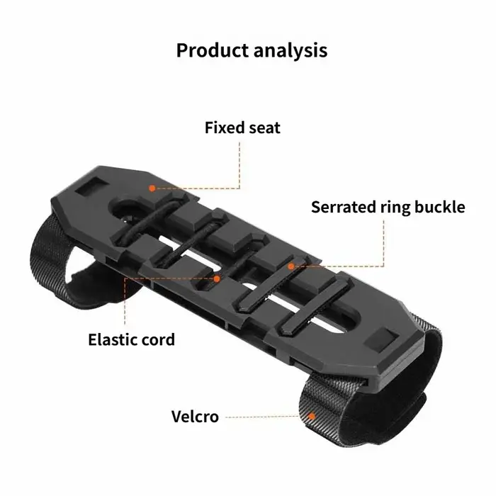 Support de gel énergétique pour vélo de route et gravel en PP blanc avec anneau dentelé pour barres énergétiques et accessoires de cyclisme