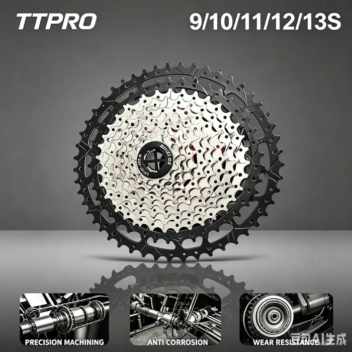 Cassette de vélo de route TTPRO E 8/9/10/11/12 vitesses 23/25/28/32/34/36T K7