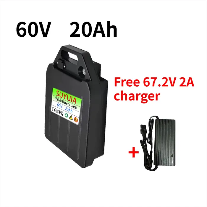 Scooter électrique 60V 20Ah-40Ah 2000W avec chargeur gratuit, batterie lithium pour voiture électriq