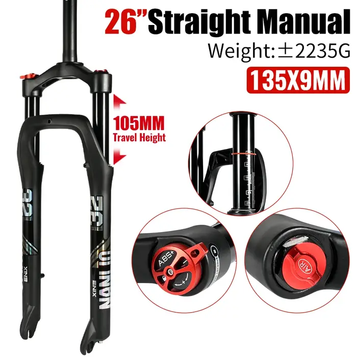 Fourche à suspension pneumatique NANLIO pour Fat Bike