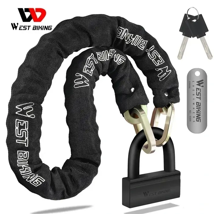 WEST BIKING-Serrure de vélo antivol rapide avec cadenas