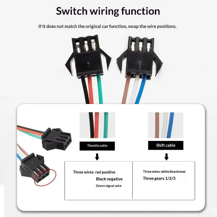 Poignée de vitesse à trois vitesses pour scooter électrique pour une gestion précise de la vitesse et des trajets en toute sécurité