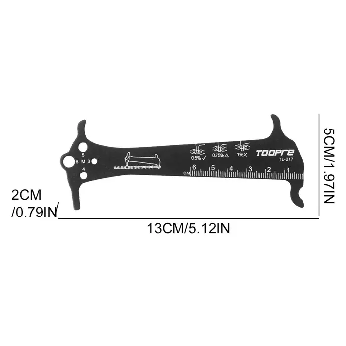 Vérificateur de chaîne de vélo 3 en 1