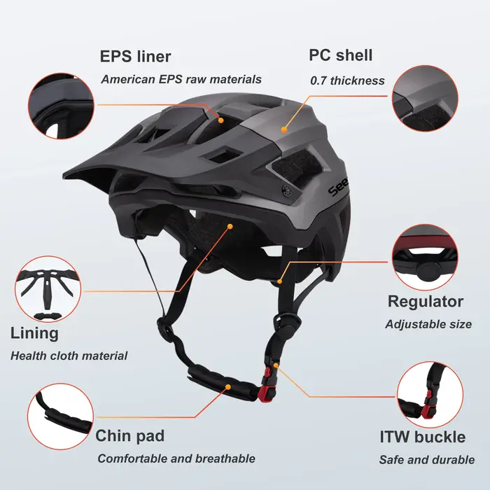 Casque de vélo Seeker adulte une pièce casques de vélo de route de montagne hommes et femmes taille L casque de vélo équipement d'équitation en plein air