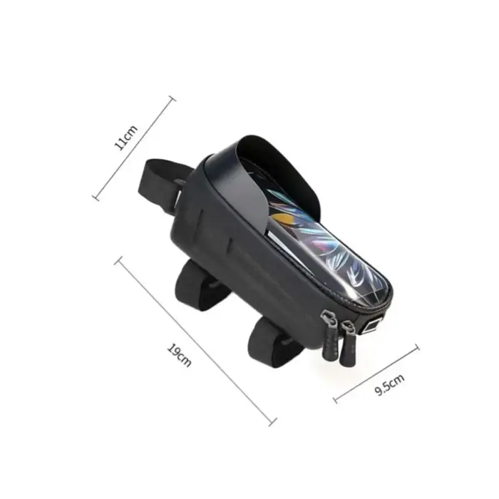 Sacoche de cadre avant de vélo avec sacoche de tube, sacoche de cadre avant de VTT, sacoche de selle avant pour téléphone portable