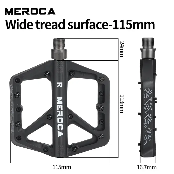 MEROCA C569 pédale de vélo large plate-forme antidérapante roulement en Fiber de Nylon conception Durable