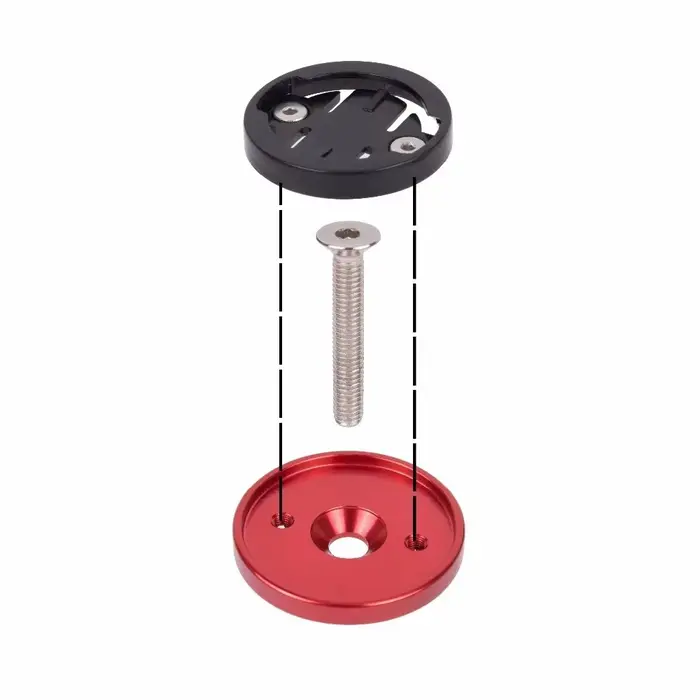 BKPTX support d'ordinateur à capuchon supérieur tige de vélo de route vtt pour Garmin/Bryton/Cateye 28.6mm chronomètre