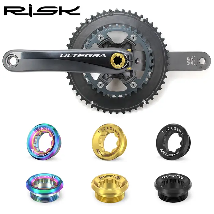 Risque M20X8mm titane pédalier fixation boulon vis VTT intégré creux pédalier anneau de chaîne BB manivelle bras couvercle boulon