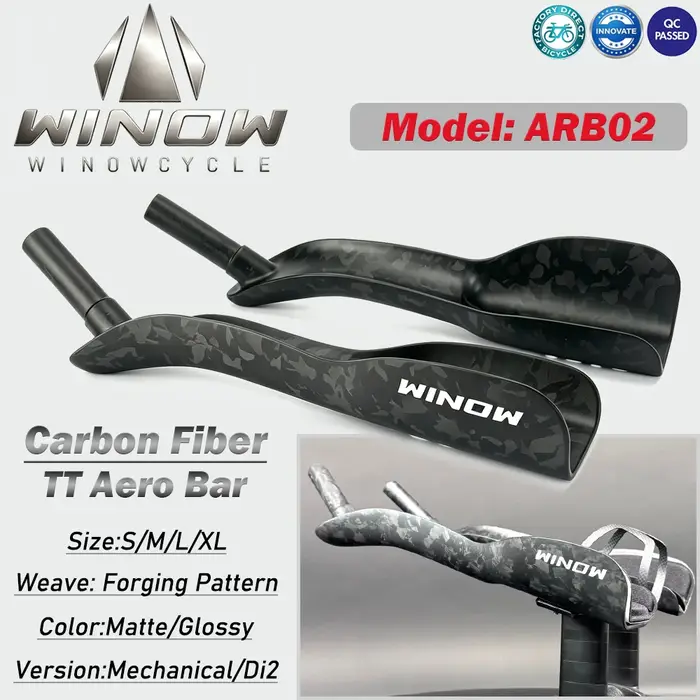 Guidon de repos en fibre de carbone Toray T800 pour vélo de triathlon et contre-la-montre réglable et aérodynamique pour route