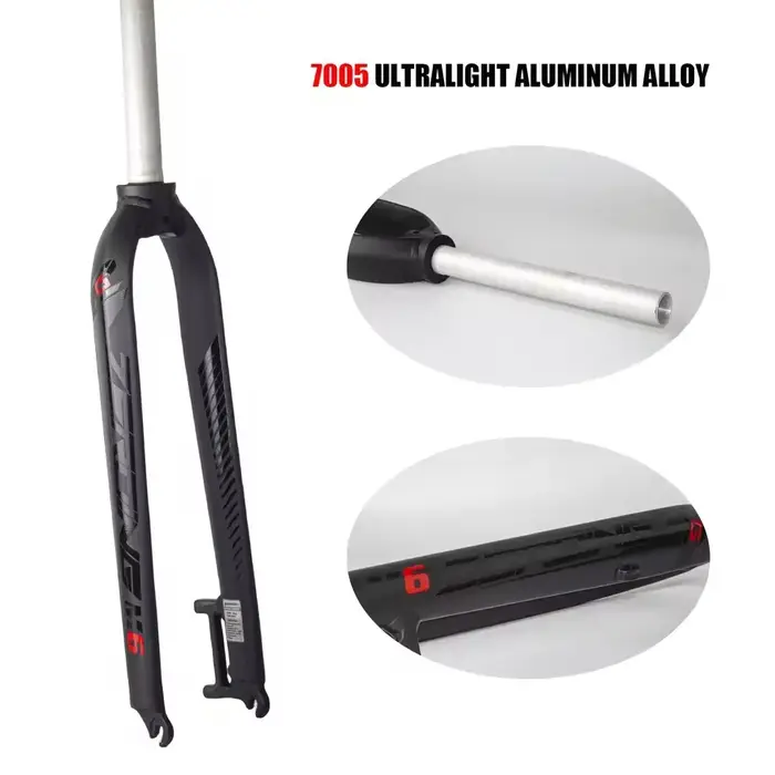 Fourche avant de vélo de montagne EVOSID M5 en alliage d'aluminium 7005 ultra-légère pour roues 26 27.5 29 pouces avec frein à disque