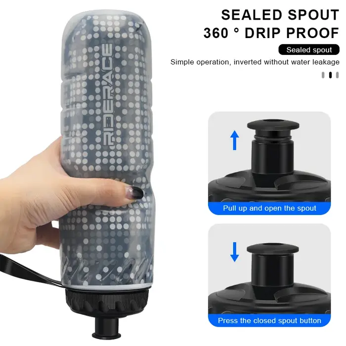 Bouteille d'eau isotherme double paroi pour vélo