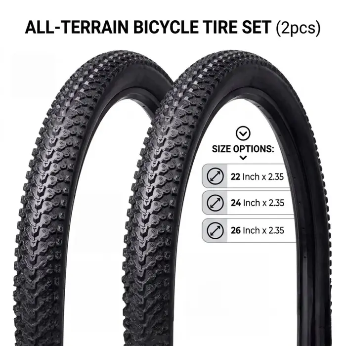 2 pneus de vélo 26x2.35 24x2.35 22x2.35