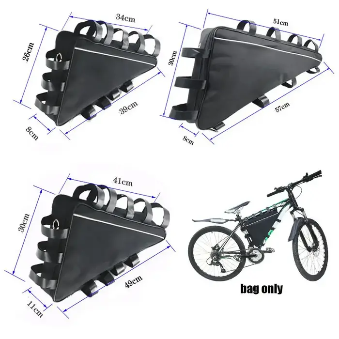 Sac triangulaire pour cadre de vélo de montagne électrique