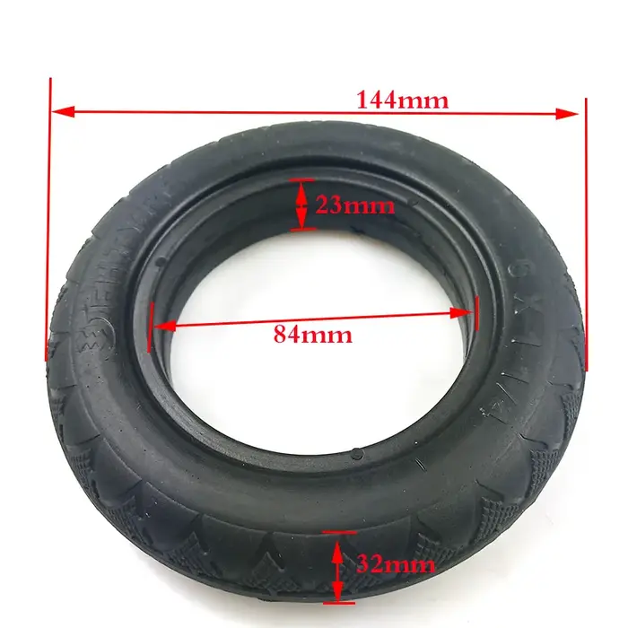 Pneu solide pour trottinette électrique 6x1 1/4, pneu et roue solides non gonflables, adaptés pour remplacer des pièces de pneus de trottinettes électriques