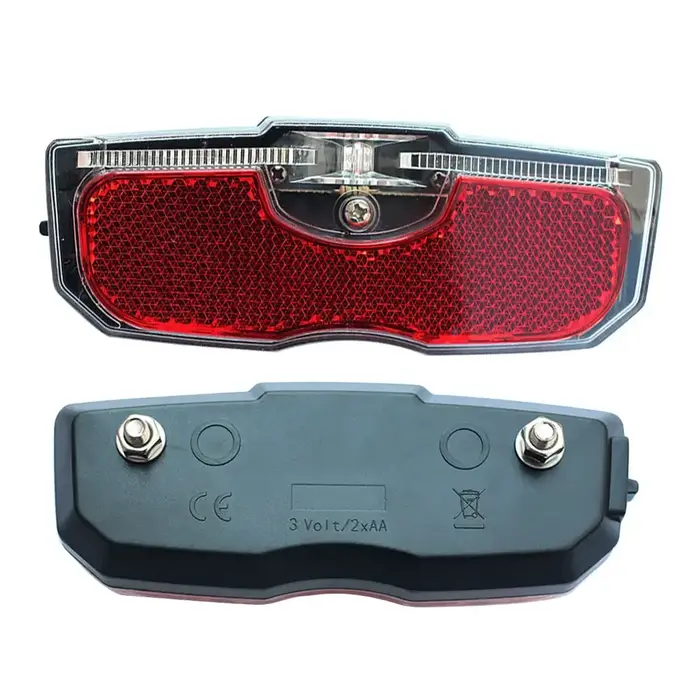 1/2 pièces porte-vélo feu arrière LED vtt vélo porte-bagages lumière réfléchissante vtt équitation avertissement réflecteur accessoires de cyclisme