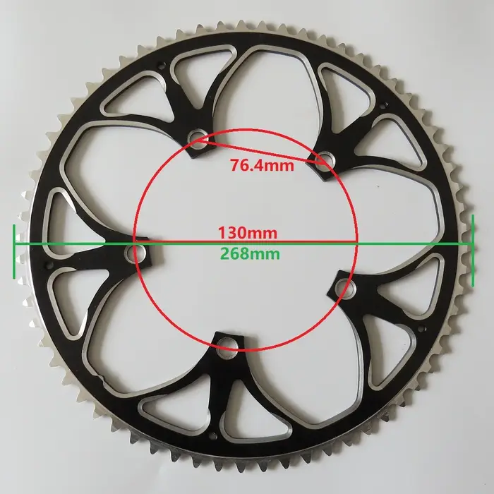 TRUYOU roue à chaîne 130 BCD 65T alliage d'aluminium CNC vélo de route plateau pédalier vélos pliants