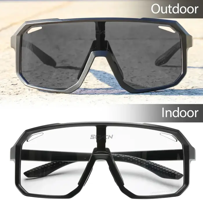 SCVCN lunettes de soleil de cyclisme photochromiques cyclisme en plein air route VTT lunettes hommes