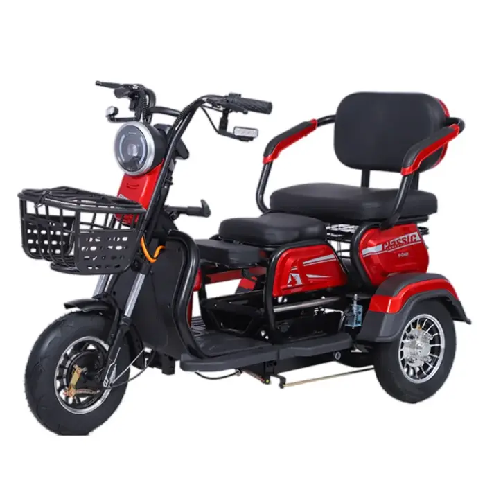 Mini Scooter électrique adulte Tricycle passager 3 roues pour personnes âgées avec siège bébé 1000W puissant