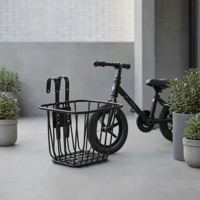 Panier de vélo avec matériel de fixation, panier avant à accrocher, compact et robuste pour enfants, balades en quartier, excursions scolaires