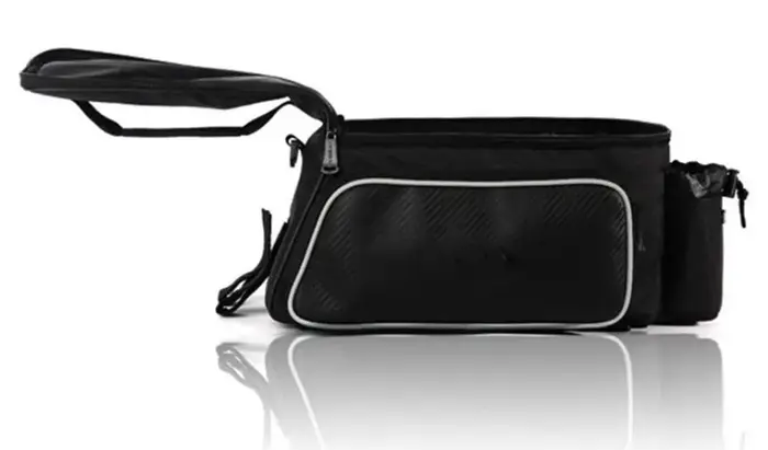 ROSWHEEL-Sac de vélo en fibre de carbone et cuir, siège arrière T1, 10L