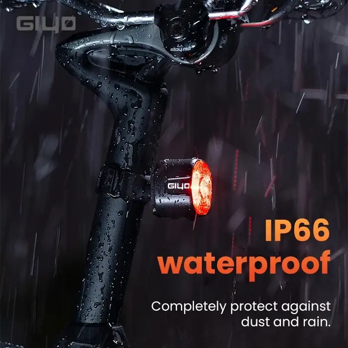 Feu arrière intelligent de vélo Giyo avec freinage intégré