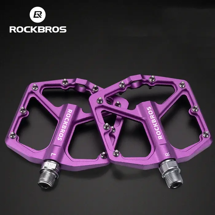 ROCKBROS pédales de vélo antidérapantes en alliage d'aluminium