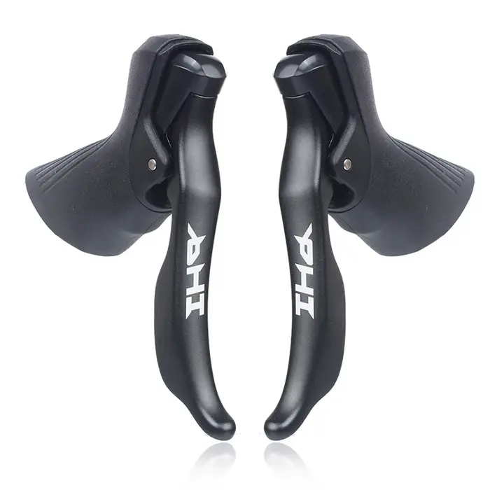 Manettes de vitesse pour vélo de route en alliage compatible Shimano 8S 9S 10S avec mécanisme de verrouillage et capot antidérapant pour 20 vitesses