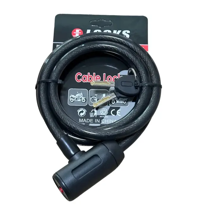 Cadenas antivol enroulé noir 1