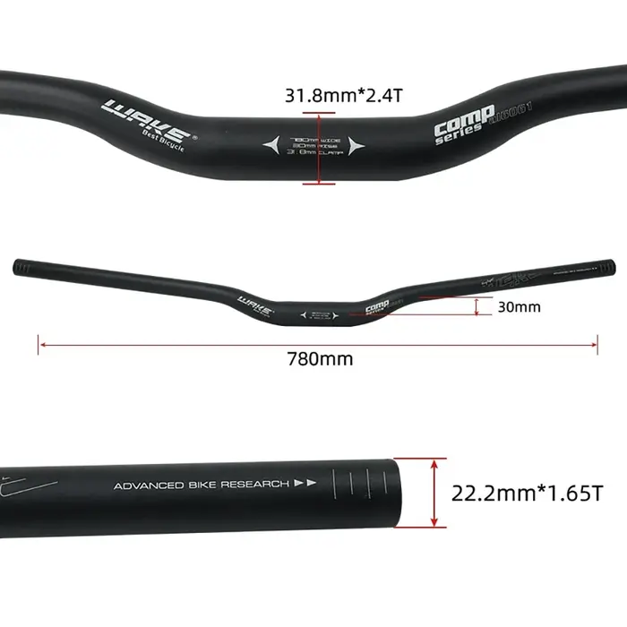 Guidon de vélo VTT, accessoires de guidon de vélo en alliage d'aluminium, taille de poignée 31.8*720