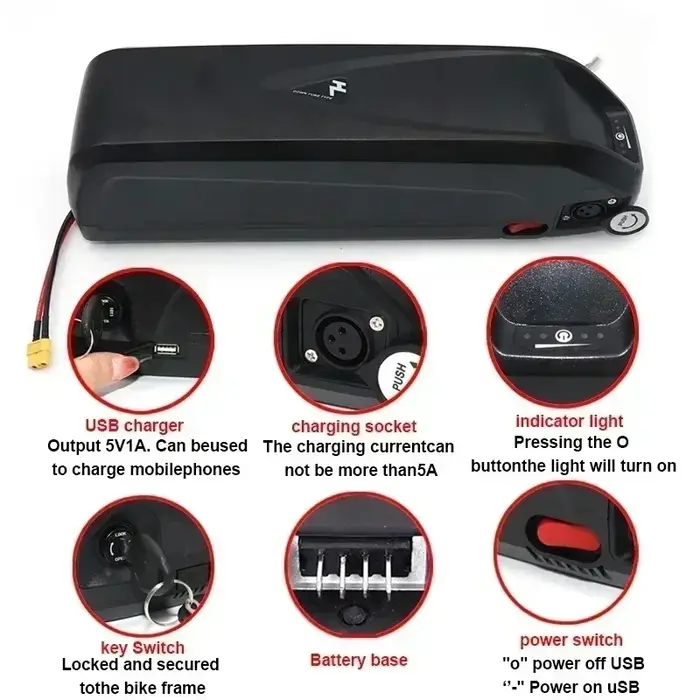 🔋 36-48-52V pour batterie Hailong de VTT électrique à moteur avec BMS 20Ah 30Ah