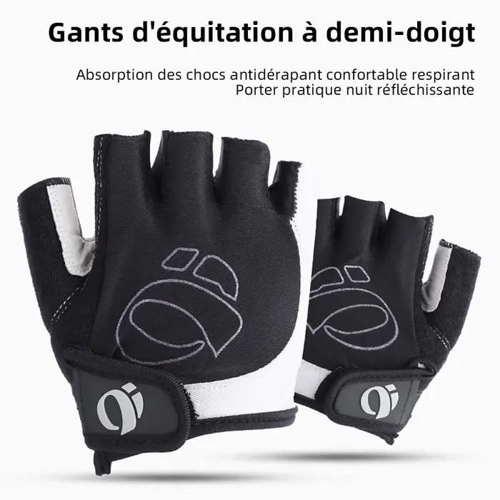 Gants de vélo demi-doigts antidérapants
