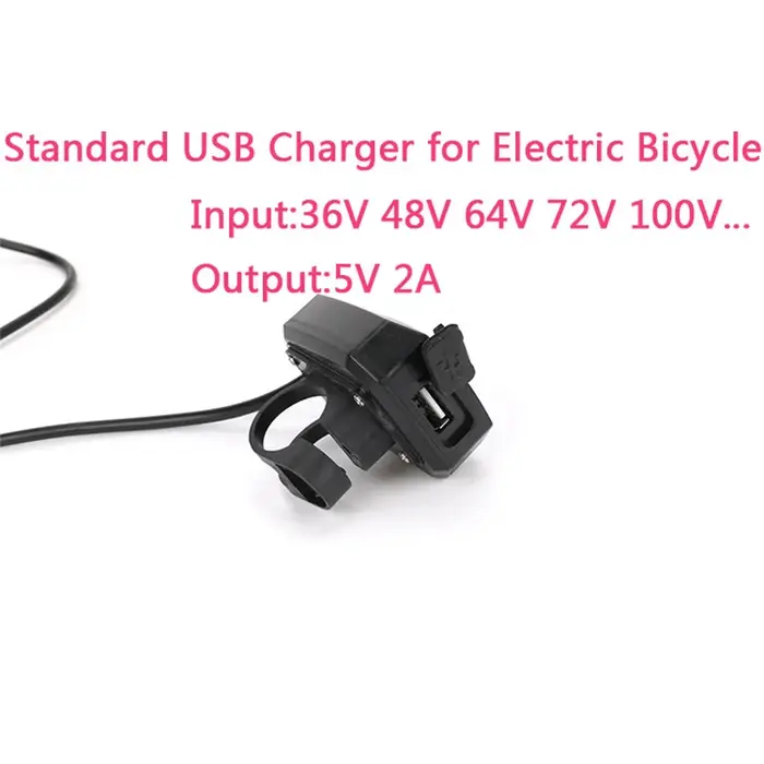Chargeur USB de vélo électrique, sortie 5V 2a, pour téléphone portable, entrée 36V, 48V, 60V, 72V, 1