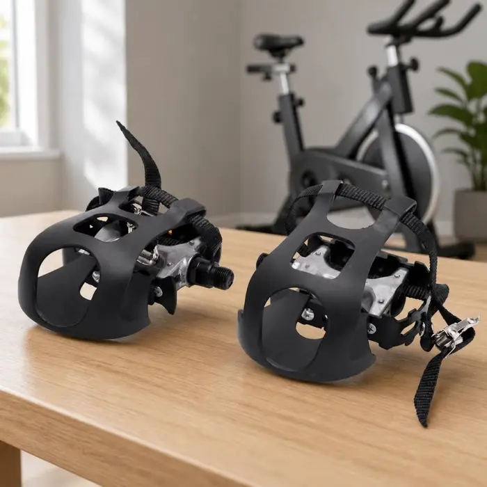 Pédales de vélo d'exercice avec Clips et sangles