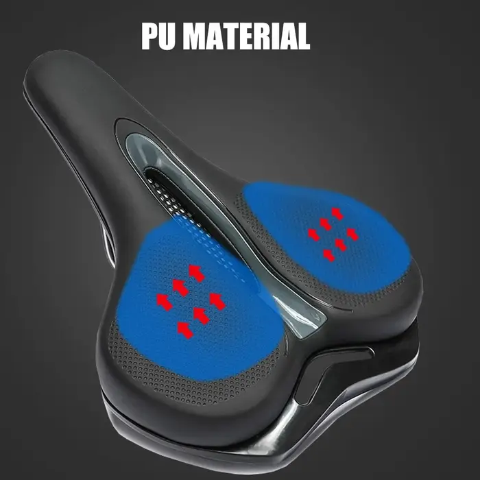 VTT Selle De Vélo Respirant Grand Butt Coussin En Cuir Surface Siège Montagne