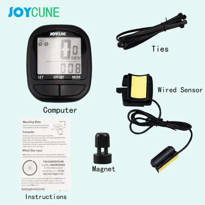 Compteur de vélo JOYCUNE, compteur de vitesse et d'odomètre filaire étanche pour vélo, chronomètre a