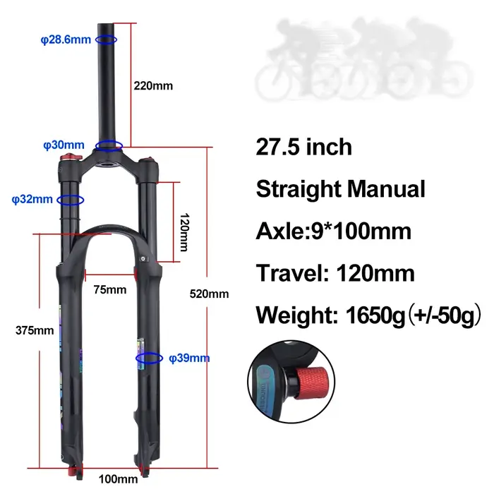 Fourche de Suspension pour VTT