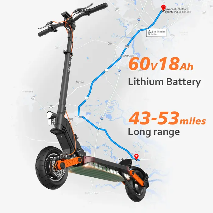 Trottinette Électrique à Pneus Pneubagues de 10 Pouces pour Adulte, Chaîne YOR S5/S10S, Moteur de 80