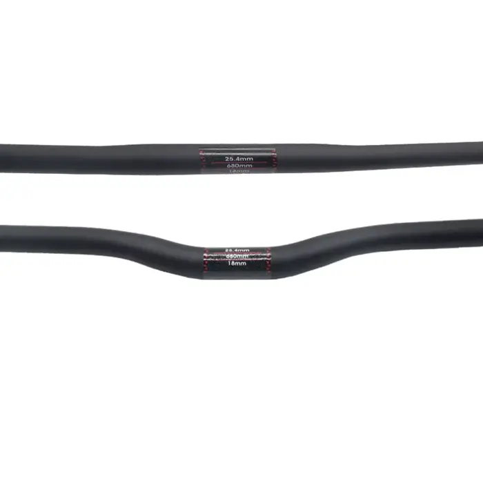 Guidon de vélo pliant entièrement en carbone, guidon horizontal, forme unique, guidon droit ultralég