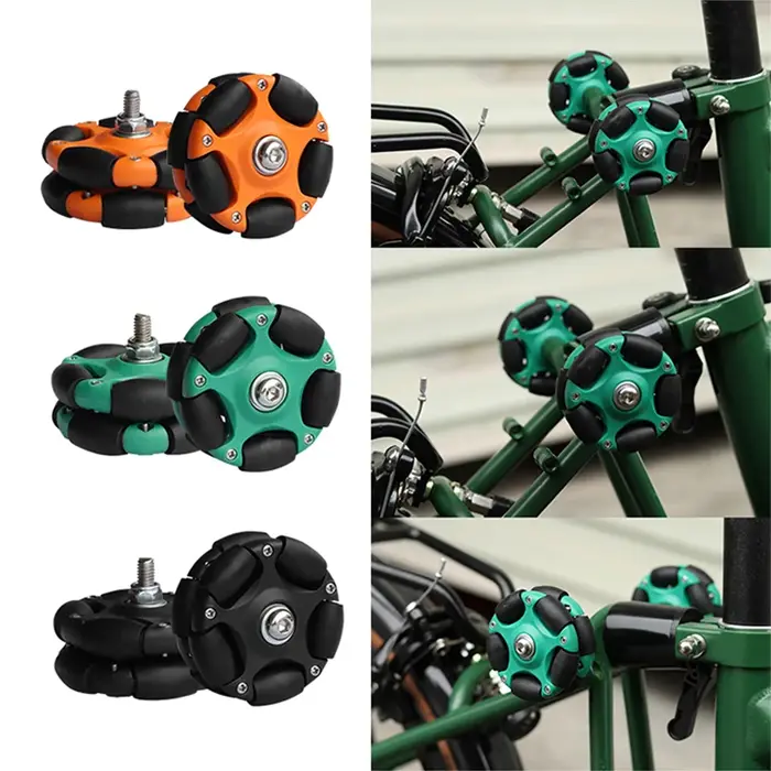 Roue auxiliaire universelle pliable Carston pour vélo, rotation 58 cm, adaptée aux roues de poussée rotatives